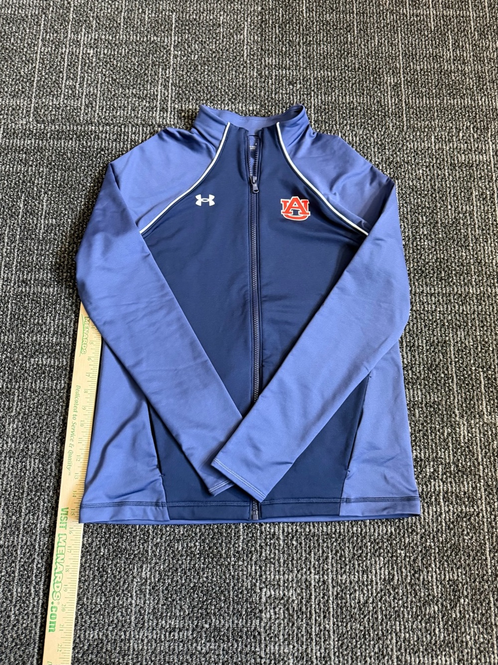 Under Armour Auburn Tigers Motion Full Zip Fleece Jacket Small Loose Fit